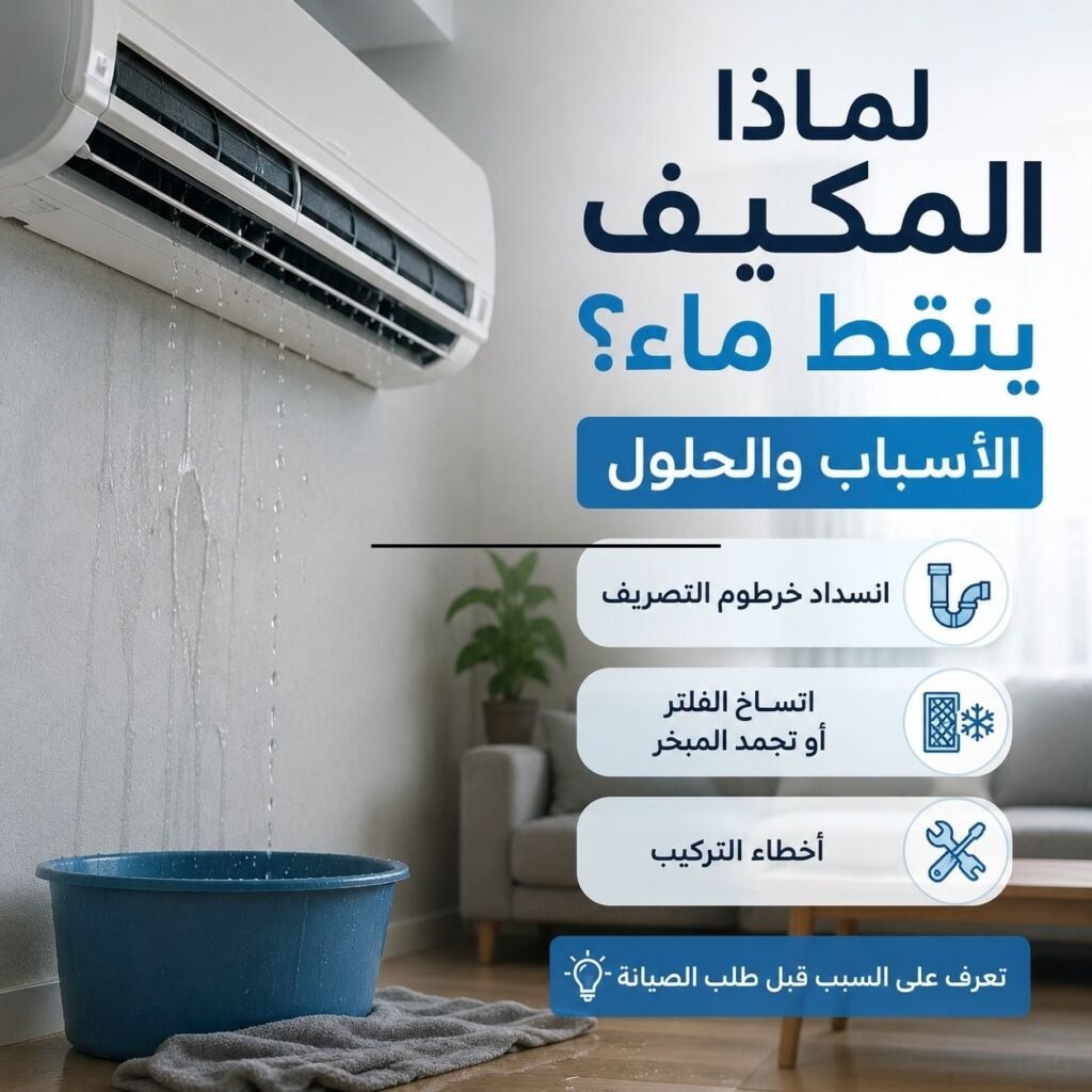 المكيف بنقط ماء