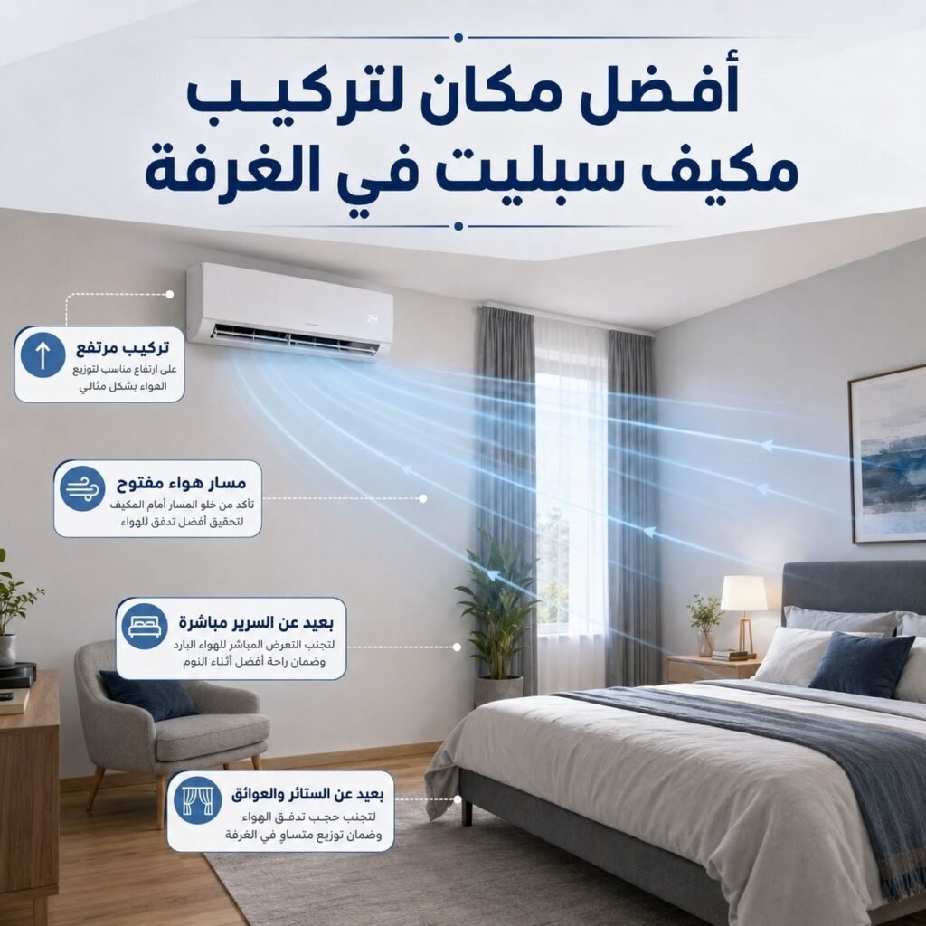 مكان تركيب المكيف