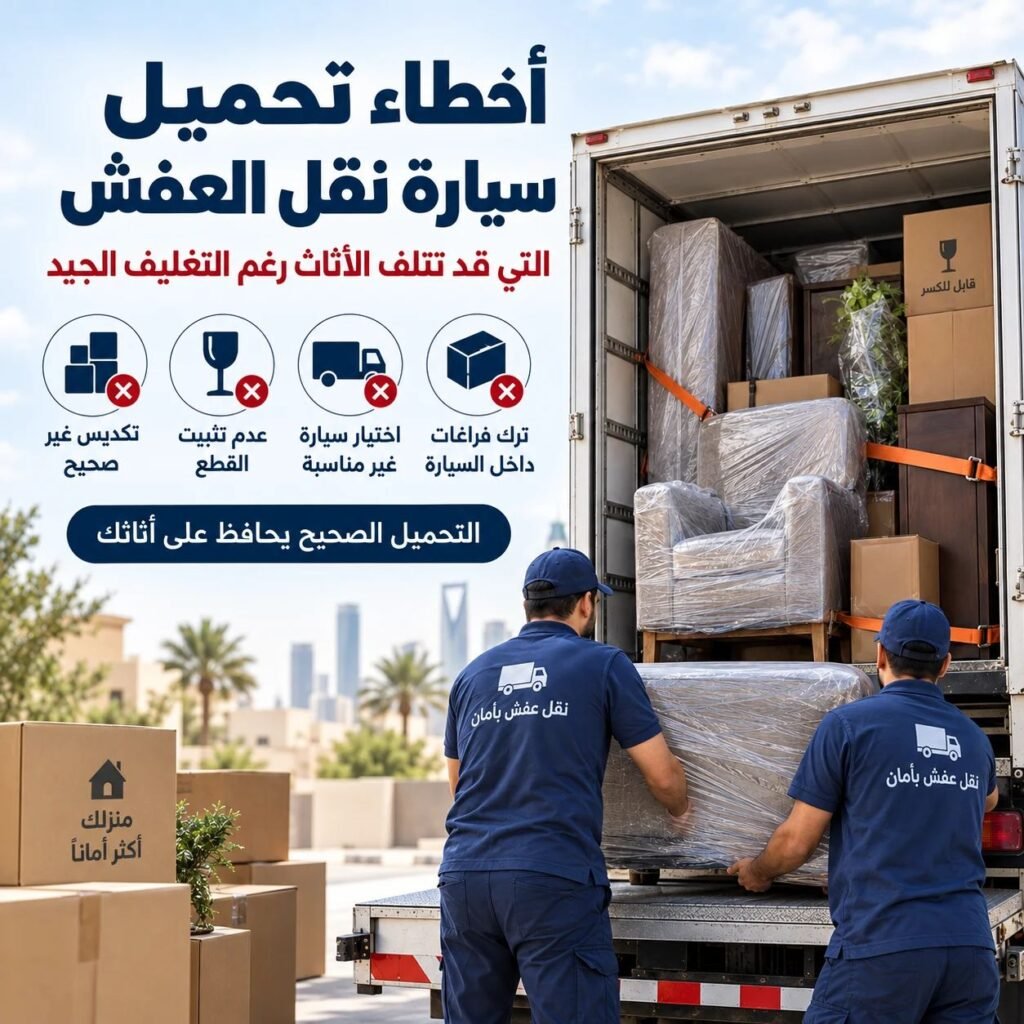 اخطاء تحميل سيارة نقل العفش