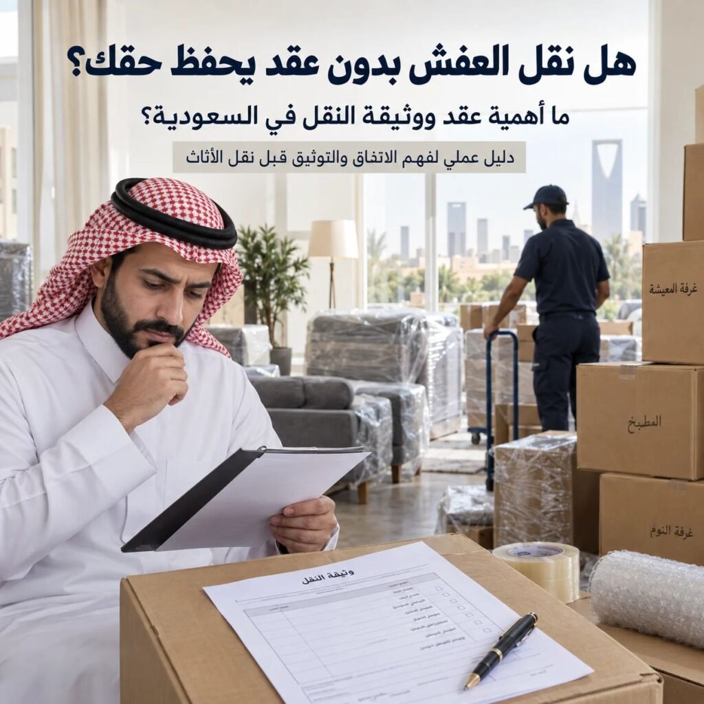 نقل العفش بدون عقد