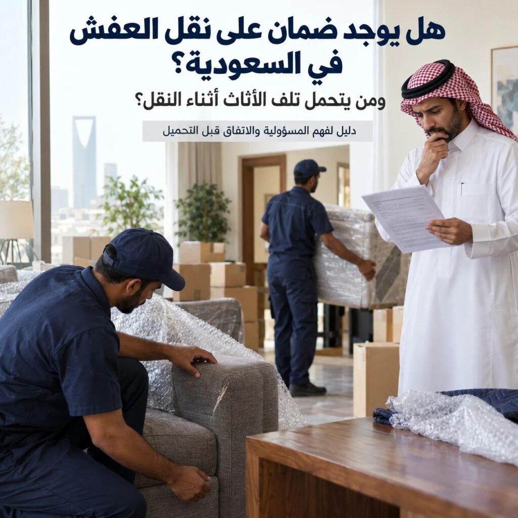 هل يوجد ضمان على نقل العفش في السعودية